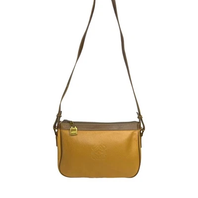 Loewe Tan Leather Crossbody Bag With Embossed Logo And Gold Hardware - Image 1 of 4