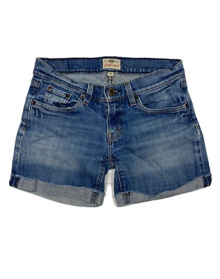 Pantalones cortos de jean con puños medianos Fossil Girlfriend para mujer talla 25 (medida 26x5) Foto 1 de 4