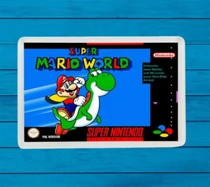 SUPER MARIO WORLD SUPER NINTENDO FRIDGE MAGNET IMAN NEVERA - Imagen 1 de 1