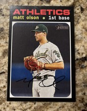 2020 Topps Heritage High Number Matt Olson SP Oakland Athletics #407