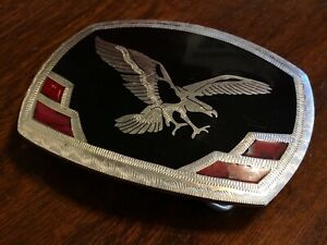 Johnson & Held Ltd. Flying Eagle Hand Crafted Western Style 3.75" Belt Buckle