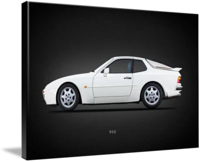 Arte en lienzo - Arte de coche clásico moderno mínimo Porsche 944, 3 tamaños Foto 1 de 4