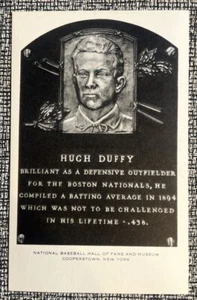 1956-63 Artvue Type 2 High Duffy HOF Plaque Postcard NM+ Boston Braves - Picture 1 of 2