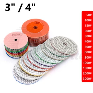 Diamond Polishing Pads Grinder Disc 3" 4" For Granite Marble Concrete Stone Tile - Picture 1 of 6