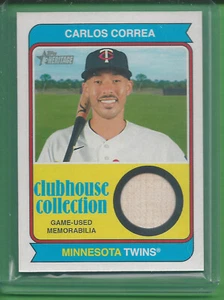 2023 Topps Heritage High Number Clubhouse Collection RELIC #CCR-CC Carlos Correa - Picture 1 of 2