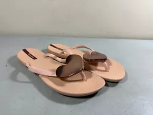Ipanema Damen rosa Tanga Flip Flop Sandalen mit großem Herzen Gr. 7 - Bild 1 von 3