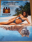 1985 print ad page - Tropical Blend suntan SEXY girl bikini tiger Savage Tan AD