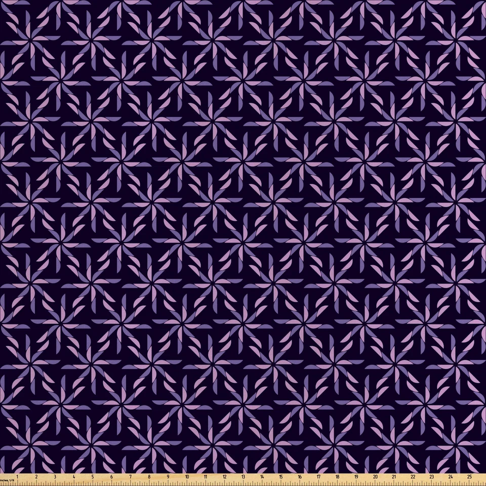 Geometrisch Satin Stoff als Meterware Abstraktes Muster Winter- - Bild 1 von 1