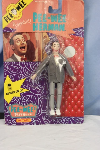 Vintage 1988 Pee-Wee Herman Figure PeeWee Playhouse Matchbox New Sealed Cover