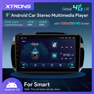 9" Octa Core 4G LTE 4+64GB Autoradio Für Smart Fortwo Android 14 GPS Navi WIFI - Bild 1 von 10