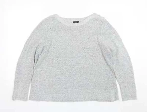 M&Co Womens Grey Boat Neck Acrylic Blend Jumper Size 20 - Picture 1 of 12