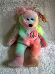 beanie baby peace bear, excellent condition, rare with tag