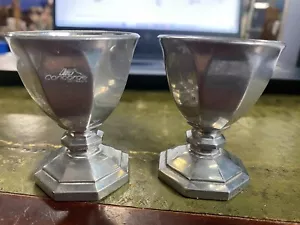 RARE CONCORDE AIRFRANCE PAIR OF PEWTER EGG CUPS - Picture 1 of 3
