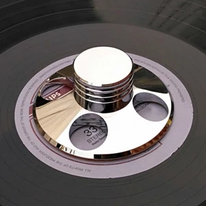 HIFI Silver alloy LP Vinyl Turntable disc stabilizer Record Weight/Record Clamp - Picture 1 of 2