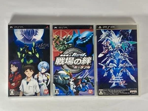 Lot3 PSP EVA Evangelion Jo & Gundam Senjou no Kizuna & Another Century's -Japan. - Picture 1 of 24