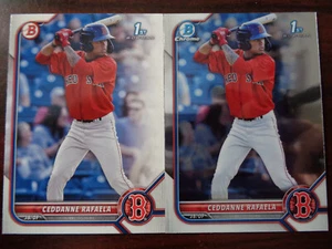 2022 Bowman cromo e carta Ceddanne Rafaela #BCP-61 1a RC lotto di 2-RED SOX - Foto 1 di 1