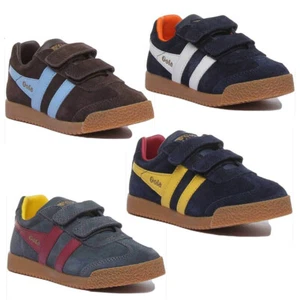 Gola Classics Harrier Strap Kids Suede Trainers In Various Colours Size UK 8 - 2 - Picture 1 of 19