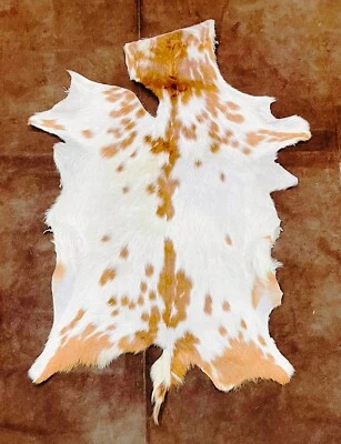 Couro de cabra nórdico, pele de couro real, casaco de pele de verão, pele de animal para decoração - Imagem 1 de 4