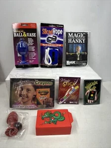Magic Trick Lot X8 Ball Vase Box Sliced Rope Vanishing Crayon Color Change Hanky - Picture 1 of 9