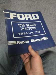 GENUINE FORD 1110 1210 TRACTOR SERVICE REPAIR MANUAL W/BINDER Oem - Picture 1 of 8