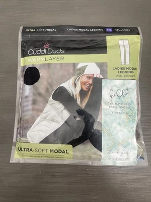 CuddleDuds Women's WarmLayer Ultra Soft Black 2XL Modal Legging w/pocket  XXL👍 - Image 1 of 4