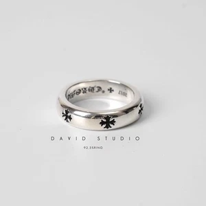 2017 Chrome Hearts Sterling Silver Cross Eternity NEGATIVE Ring US Size 7.75PCH - Picture 1 of 9