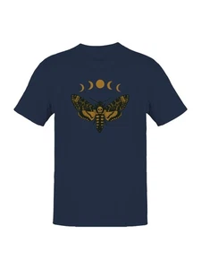 Celestial Moth with Moon Phases Men's T-shirt - Picture 1 of 9