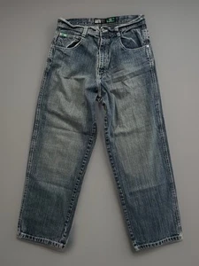 VTG Southpole Mens Baggy Denim Jean Sz 32 Blue Wide Leg Green Tag Skater Hip Hop - Picture 1 of 20