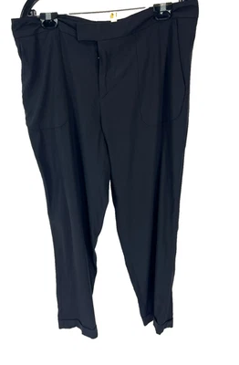 Rag & Bone Store Exclusive Womens 12 Black Silk Flat Front Career Dress Pants - Image 1 of 4