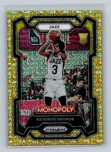 Keyonte George 2023-24 Prizm Monopoly #87 Gold Millionaire Shimmer #/500 Jazz - Imagen 1 de 2