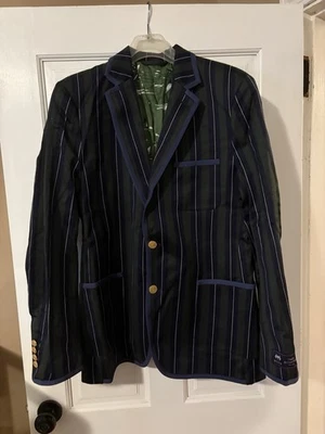 Chaqueta Vineyard Vines OTG Para Hombres 40R Azul Verde Blazer Abrigo Deportivo A Cuadros Vacaciones Foto 1 de 4