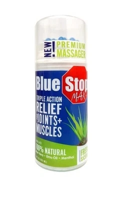 New Blue Stop Max Massage Gel Massaging Muscle Joint Pain 3.4oz Natural - Image 1 of 4