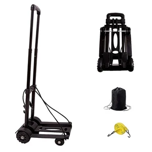 40kg 88Lbs Folding Hand Truck Dolly, Foldable Luggage Cart for Luggage with 4... - Picture 1 of 8
