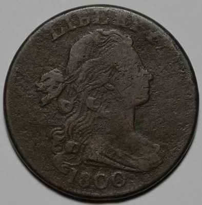 1800 Draped Bust Large Cent - Corrosion - US 1c Copper Coin - Image 1 of 4