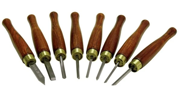 Holzmann HSS Drechselsatz MICRO HM 8TLG Drechseleisen Set mit Holzbox 8 teilig