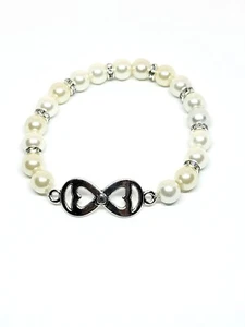 Infinity Hearts Beaded Stretch Bracelet - Picture 1 of 1