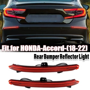 Pair LED Reflector Tail Light for Honda Accord 2018-2022 Rear Bumper Lamp Red - Picture 1 of 13
