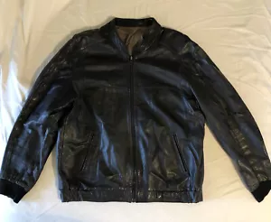 VTG Stadler BMW Soft Leather Jacket with Elbow Patches Size Large READ - Foto 1 di 12