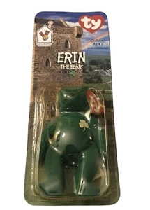 Erin The Bear-Ty Beanie Baby McDonalds 1999 Unopened Box Slightly Damaged - Picture 1 of 6