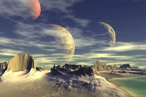 Fotomurale-PLANET-(5208)-NON TESSUTO-Carta da parati-Galassia Spazio Cielo Alieno in XXL - Foto 1 di 1