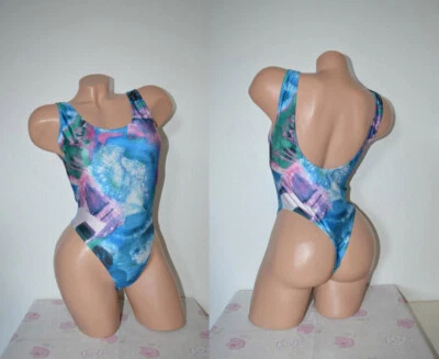 *NEU* Cooler Wetlook Glanz Vintage String Badeanzug von Grigo, Gr. S 36 38 - Bild 1 von 3