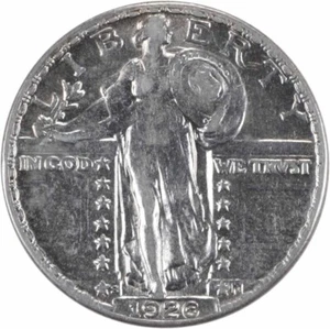 1926-S Stehende Freiheit Silber Viertelwahl vz ungeprüft #233 - Bild 1 von 2