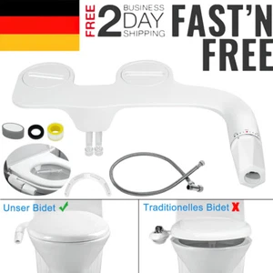 Dusch WC Aufsatz Bidet Doppel-Düse Intimdusche Toilette Sprühgerät Waschkit 2025 - Bild 1 von 15
