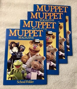 4 Vintage 1984 Muppet Magazin Schulmappe KERMIT FOZZIE MISS PIGGY GONZO Neu? - Bild 1 von 2