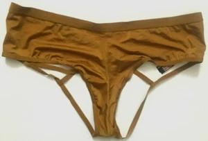 Victoria's Secret Cheeky-Höschen bronziert oliv Doppel-O-Ring Größe XS sexy Träger - Bild 1 von 10