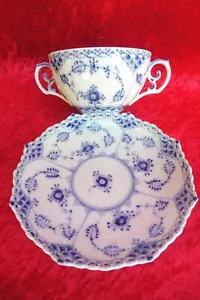 Suppentasse , Royal Copenhagen , Musselmalet Vollspitze 1228 - 1142 , 1 Wahl - Bild 1 von 4