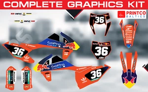 KTM SX EXC 65 85 125 250 300 450 2013-2025 complete graphics kit 21 mil - Picture 1 of 9