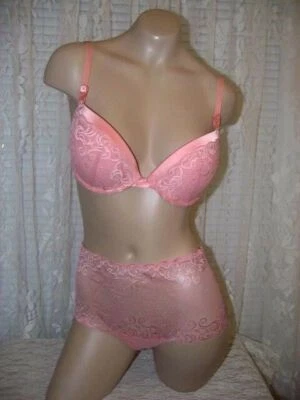 La Perla Studio Room Service 36B S Push Up Bra Panty Set Orange - Image 1 of 4