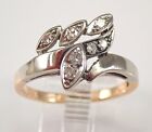 2Ct Round Moissanite Antique Vintage Wedding Band Ring 14K Two Tone Gold Plated