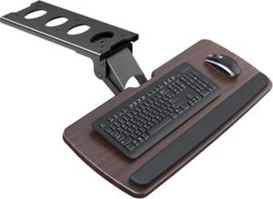 HUANUO Keyboard Tray Under Desk 360 Adj. Ergonomic Sliding 25"W x 9.8"D Brown - Picture 1 of 13